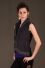 Women jacket studed No sleeve, No hood with crumpled net & lace