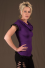 T48 - Top in Viscose-lycra with ample neck and crumpled lace 