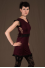 D3 - Dress in Viscose-lycra with linked backless, linked open sides and crumpled lace
