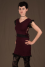 D3 - Dress in Viscose-lycra with linked backless, linked open sides and crumpled lace