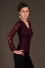 T38 - Top in Viscose-lycra with lace sleeves 