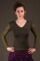 T38 - Top in Viscose-lycra with lace sleeves 