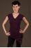 T11 - Top in Cotton-lycra with symetric down peaks, cutting backless, crumpled by raising sides links