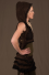 Bolero Hood Micro-fibers with Lace Backless and Brass sides Buckles