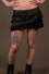 SK5 - Mini-skirt ajustable in Micro-fibers and Crumpled Lace