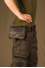 Square Leather Pockets Belt Pouch Dark Brown