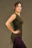 T23 - Top in Cotton-lycra with assymetric down peaks and cutting backless